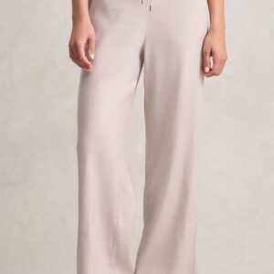 Wide Leg Full Length Pant - Bone