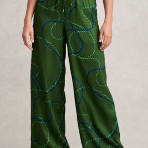 Viscose Pull On Print Pant - Rope Print
