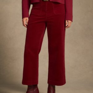 Cropped Cord Pant - Merlot