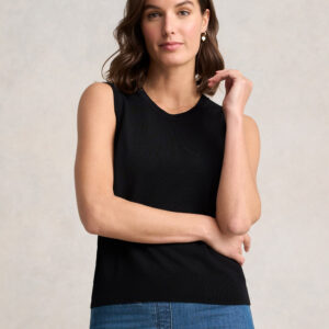 Sleeveless Knit Top ?C Black