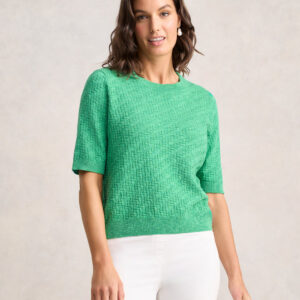Textured Knit Top ?C Emerald